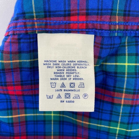 Lands End Plaid Button Down Long Sleeve Shirt - Picture 9 of 10